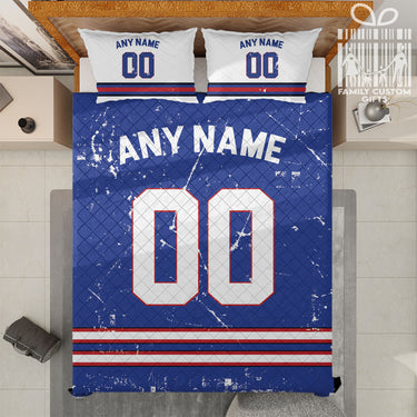 Custom Quilt Sets Buffalo Jersey Personalized Football Premium Quilt Bedding for Men Women